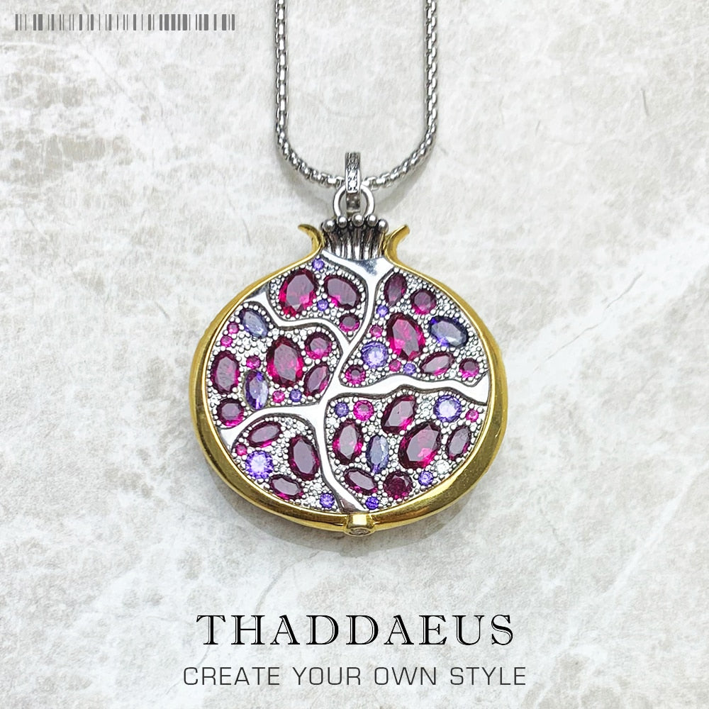 Chain Necklace Pomegranate,Summer Brand New Fine Jewelry Europe 925 Sterling Silver Gift For Women