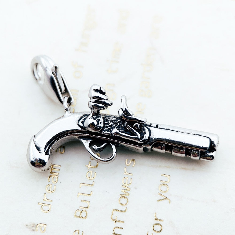 Pirate Gun Pendant Brand Fashion Jewelry Europe Rebel 925 Sterling Silver Accessories Gift For Women & Men
