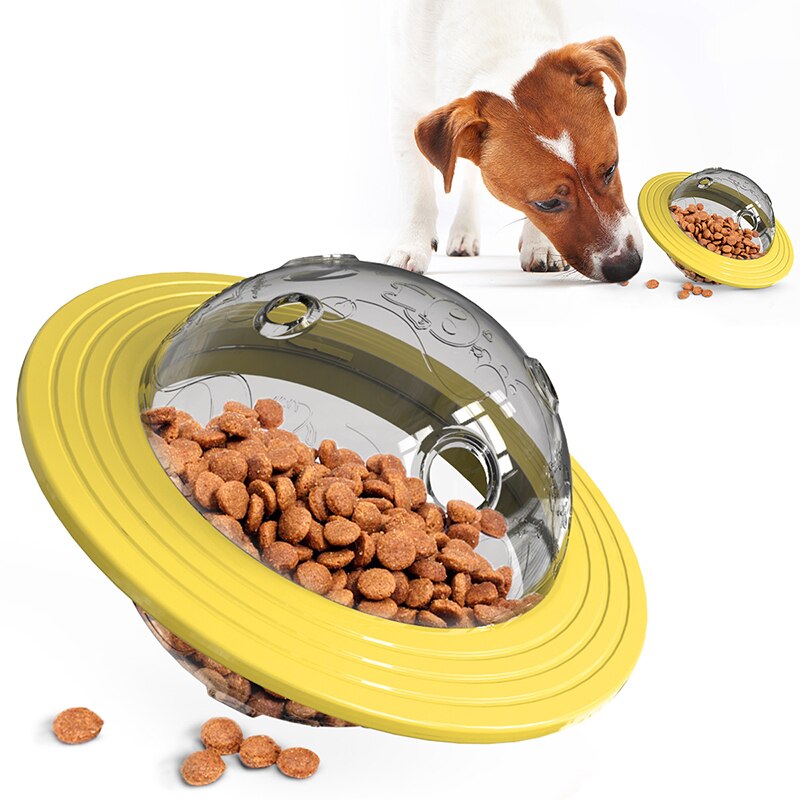 Flying Saucer Dog Game Fly Discs Toys Cat Chew Leaking Slow Food Feeder Ball Puppy IQ Training Funny Toy Anti Choke Puzzle Dogs