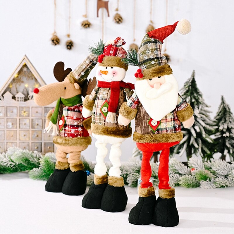 2023 Christmas Decorations Santa Claus Snowman Elk Dolls Ornament New Year Kids Gift Noel Natal Navidad Xmas Decor for Home