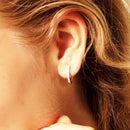 Classic Rose Creole Hinged Hoop Earrings,Europe Fashion En-vogue Good Jewelry For Women,2020  Gift In Pure 925 Sterling Silver