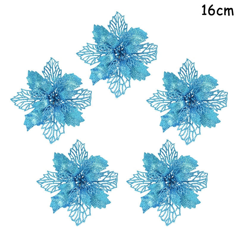 5Pcs Christmas Red Berry Articifial Flower Pine Cone Branch Christmas Tree Decorations Ornament Gift Packaging Home DIY Wreath