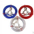 3/5/10m Double Hook Anti-Bite Steel Cable for Dogs Rope Diameter 5 mm Covered with PVC Film Rust-Resistant Trolley Tie-Out Cable - anconmall