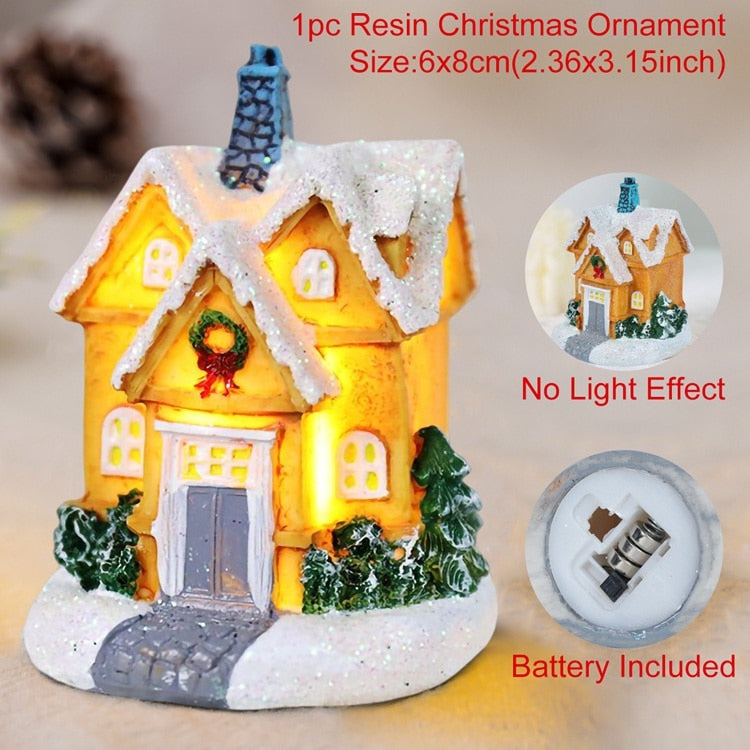 Christmas Resin Decoration Merry Christsmas Decorations For Home 2022 Xmas Ornaments Gifts Navidad Natal Happy New Year 2023