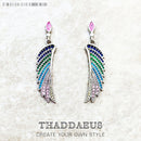 Earrings Bright Hummingbird Wing New Rainbow Bohemia Gift For Women High Quality 925 Sterling Silver Multi-coloured Fine Jewelry