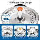 2L Automatic Drinking Fountain With Fountain Filter Drink Fountain Pet Stainless Steel Drinking Fountain Cat Dog Water Supplies