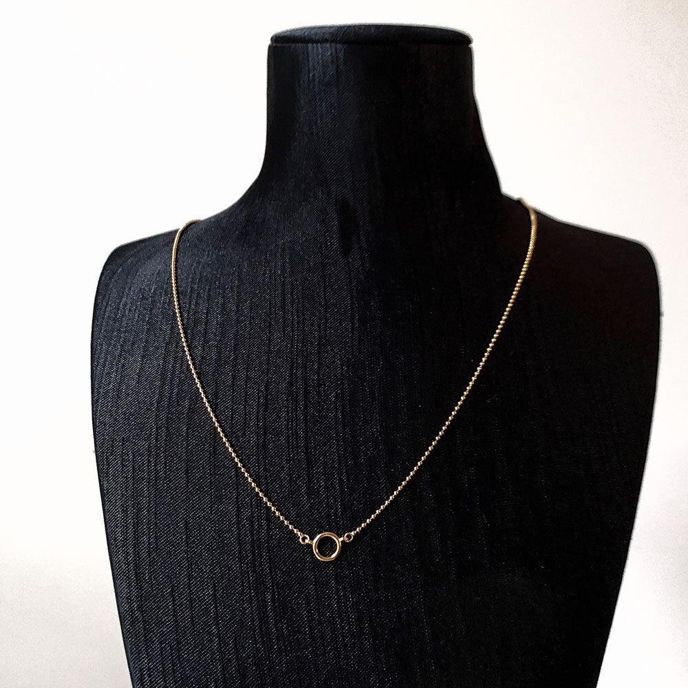 Charm Necklace Golden Round Carrier,2022 Spring Brand New Fashion Jewelry Europe 925 Sterling Silver Trendy Gift For Women