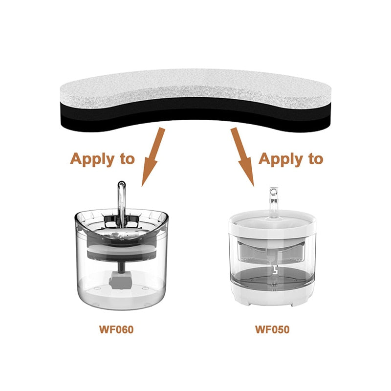 4/8/12PCS Cat Water Fountain Replacement Filters for WF050/WF060 Activated Carbon Filter for Pet Automatic Drinking Feeder Bowl