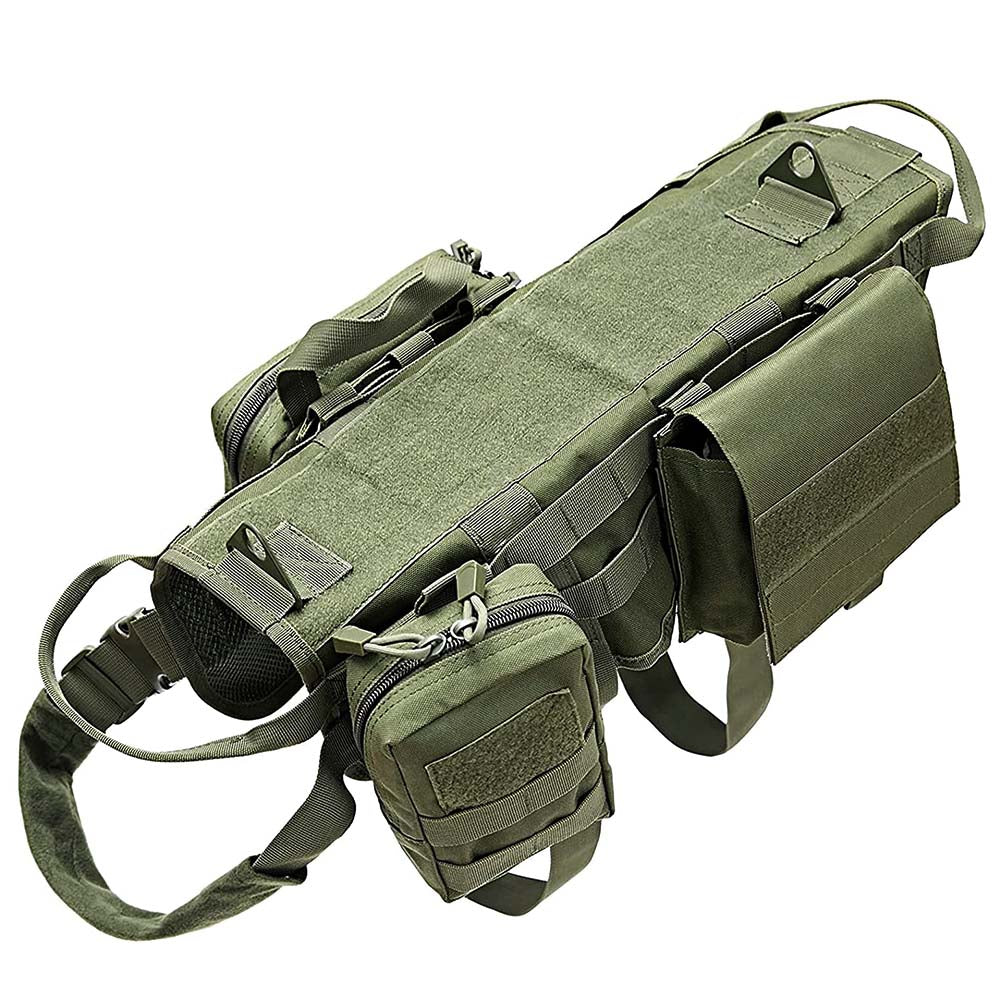 Camouflage Big Dog Harness Pet German Shepherd K9 Malinois Training Vest Tactical Dog Harness and Leash Set For Dogs - anconmall