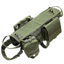 Camouflage Big Dog Harness Pet German Shepherd K9 Malinois Training Vest Tactical Dog Harness and Leash Set For Dogs - anconmall