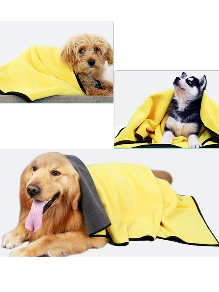 Pet Cat Dog Towels Quick Drying Soft Towels Water Absorbent Bath Towel Convenient Pet Shop Grooming Cleaning Towel for Dog Cat - anconmall