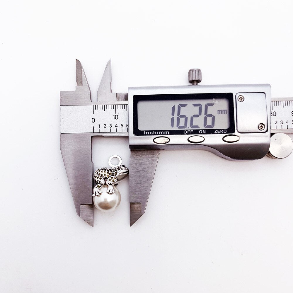 Pendant Dark Green Frog &amp; Pearl Brand New Fashion Trendy Jewelry Europe 925 Sterling Silver Accessories Gift For Men Woman