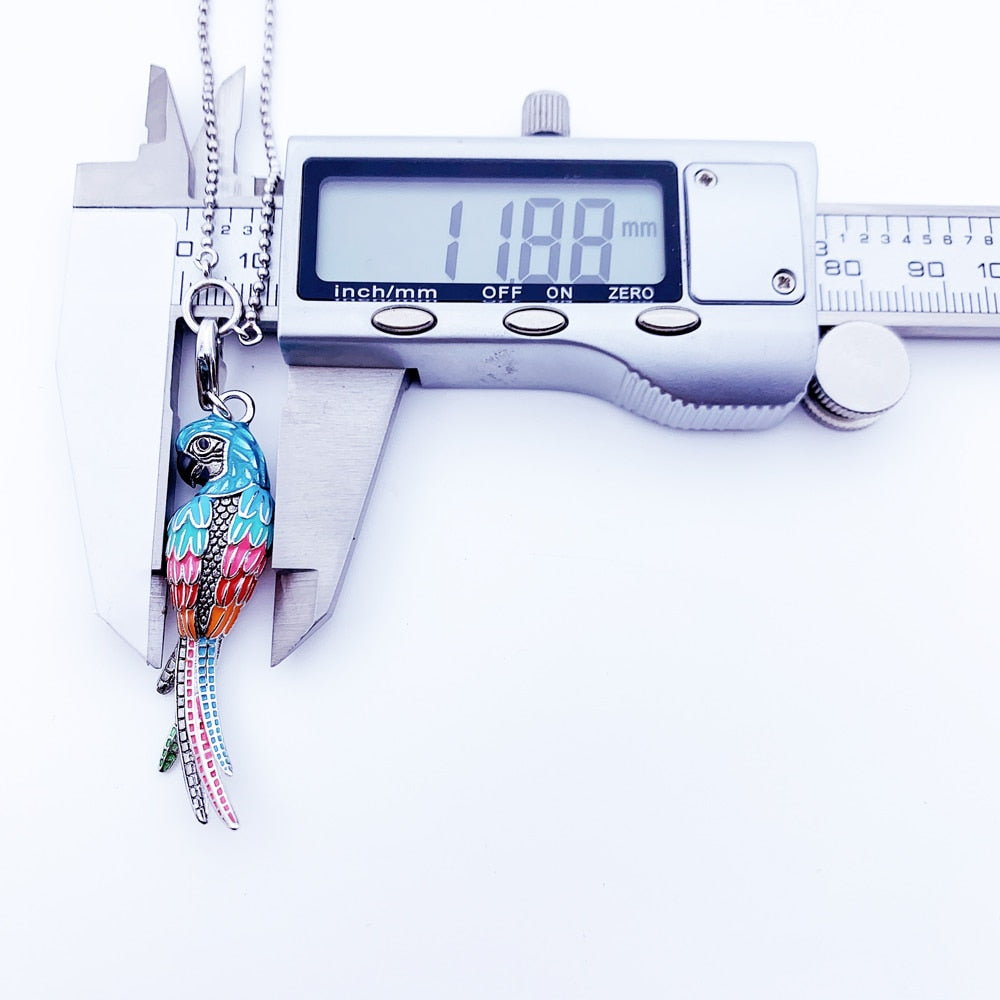 Charm Necklace Parrot Spring Brand New Fashion Jewelry Europe 925 Sterling Silver Link Chain Gift For Women Girls