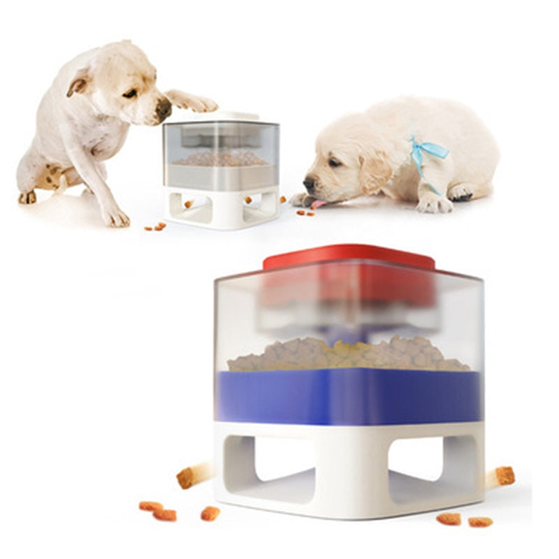Pet Feeder Interactive Slow Feeding Dog Training Bowl Fun Elastic Press Feeders Dog Feeding Training Puzzle Toy Food Dispenser