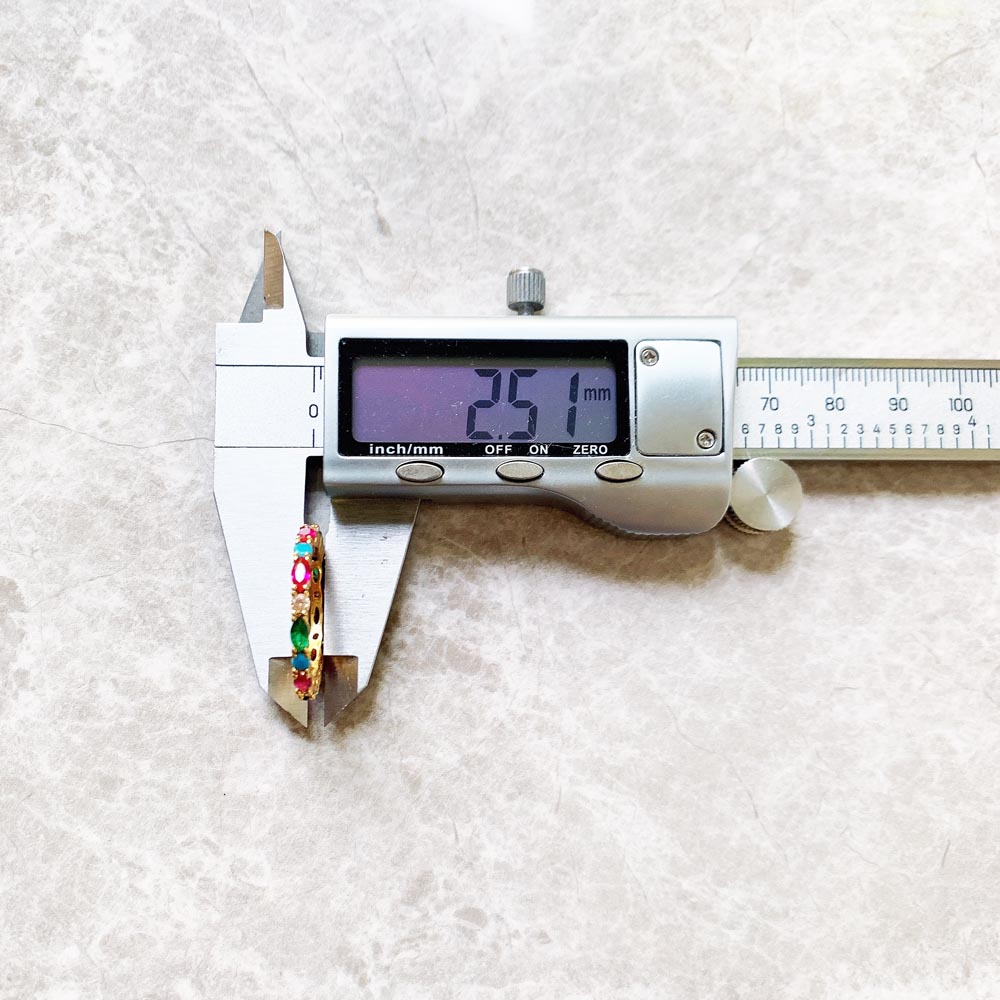 Gold Color Colorful Stones Ring Europe Style Glam Fine Jewerly For Women Gift In 925 Sterling Silver