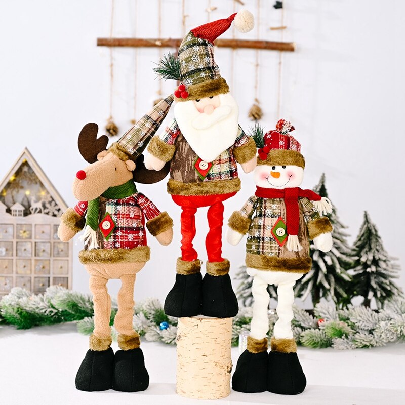 2023 Christmas Decorations Santa Claus Snowman Elk Dolls Ornament New Year Kids Gift Noel Natal Navidad Xmas Decor for Home