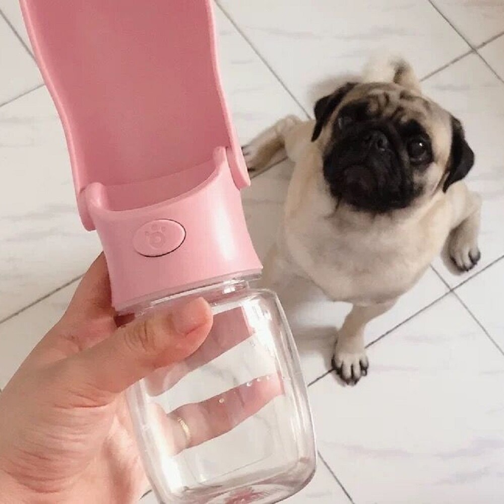 350ml Water Bottle Pet Dog Outdoor Travel Drinking Feeder Portable Foldable Eco-Friendly Antibacterial Cat Puppy Water Dispenser - anconmall