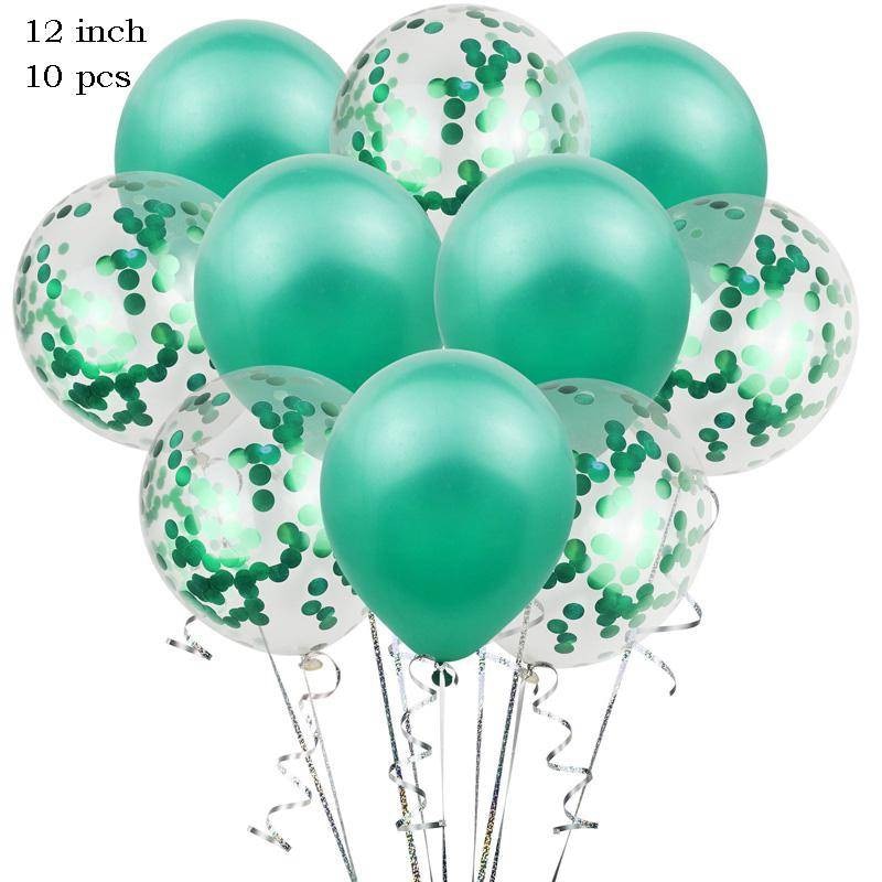 10 PCS 12 Inch Latex Balloons and Colored Confetti Balloon Birthday Party Baby Shower Wedding Graduation Decoration - anconmall