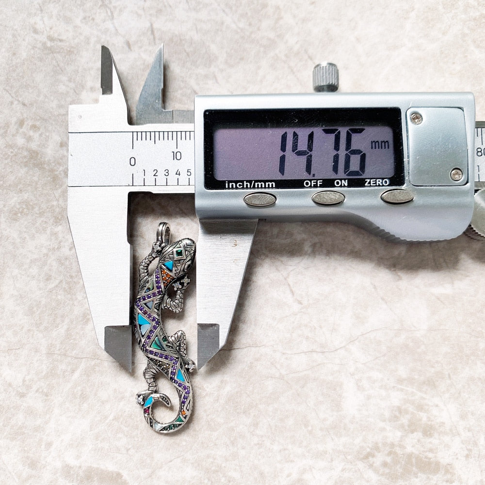 Pendant Lizzard,Spring Fine Jewelry Bijoux 925 Sterling Silver Turquoise Americans Gift For Woman Men