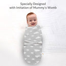 hibobi Cotton Soft Baby Swaddle Clouds &amp; Stars Cute Printed Front Bukle Design Sleeping Bags for Newborn Infant Wrap Blanket