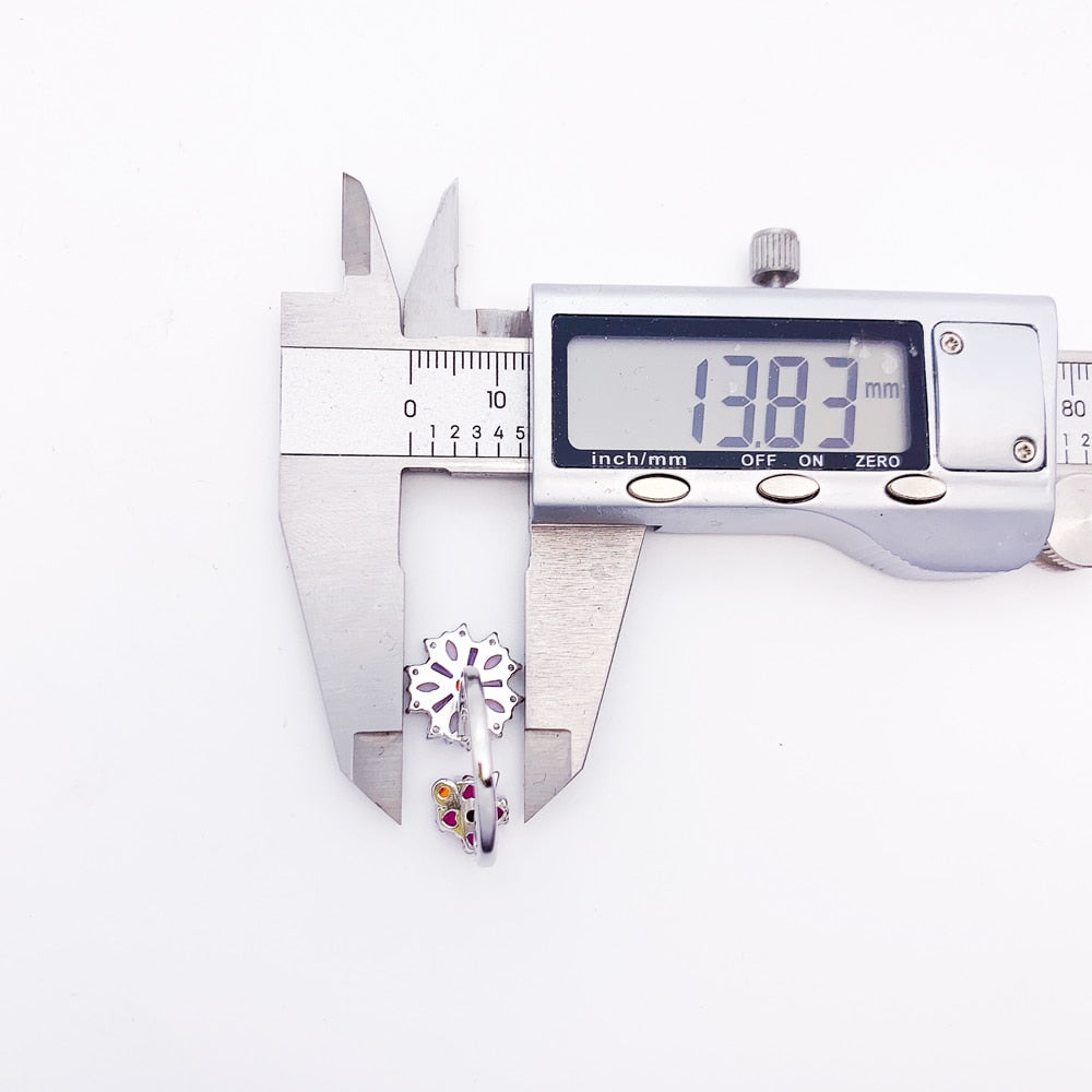 Ring Flowers Colourful Stones Europe Style Romantic Fine Jewerly For Women Brand New Bohemia Gift In Pure 925 Sterling Silver