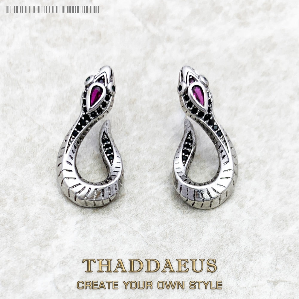 Snake Hinged Hoop Europe Style Romantic Seductively Fine Jewerly For Women New Wisdom Security Gift In 925 Sterling Silver