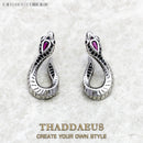 Snake Hinged Hoop Europe Style Romantic Seductively Fine Jewerly For Women New Wisdom Security Gift In 925 Sterling Silver