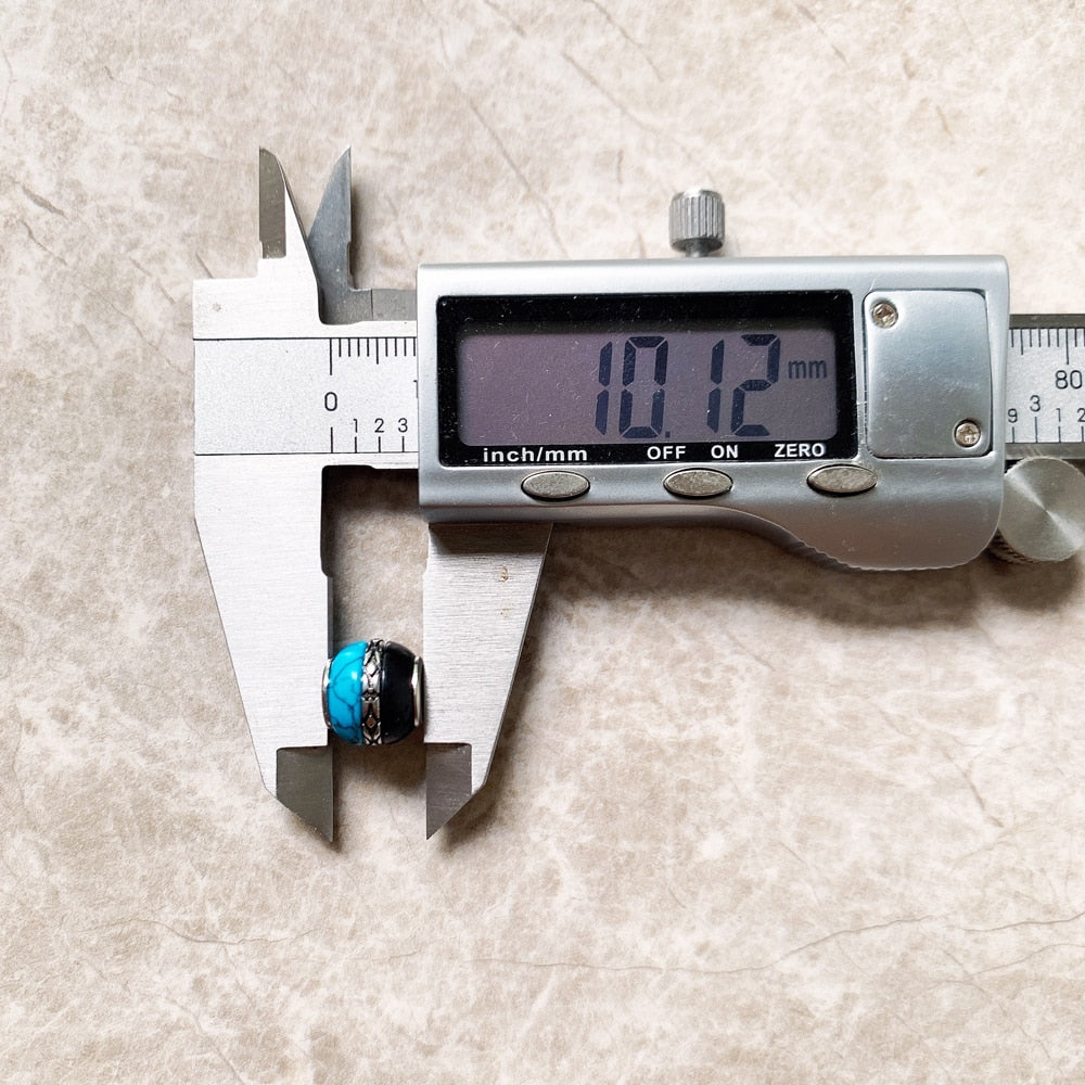 Ornament Blue & Black Bead Accessories 925 Sterling Silver Charm For Jewelry Making Women Men