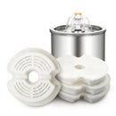 2L Automatic Drinking Fountain With Fountain Filter Drink Fountain Pet Stainless Steel Drinking Fountain Cat Dog Water Supplies