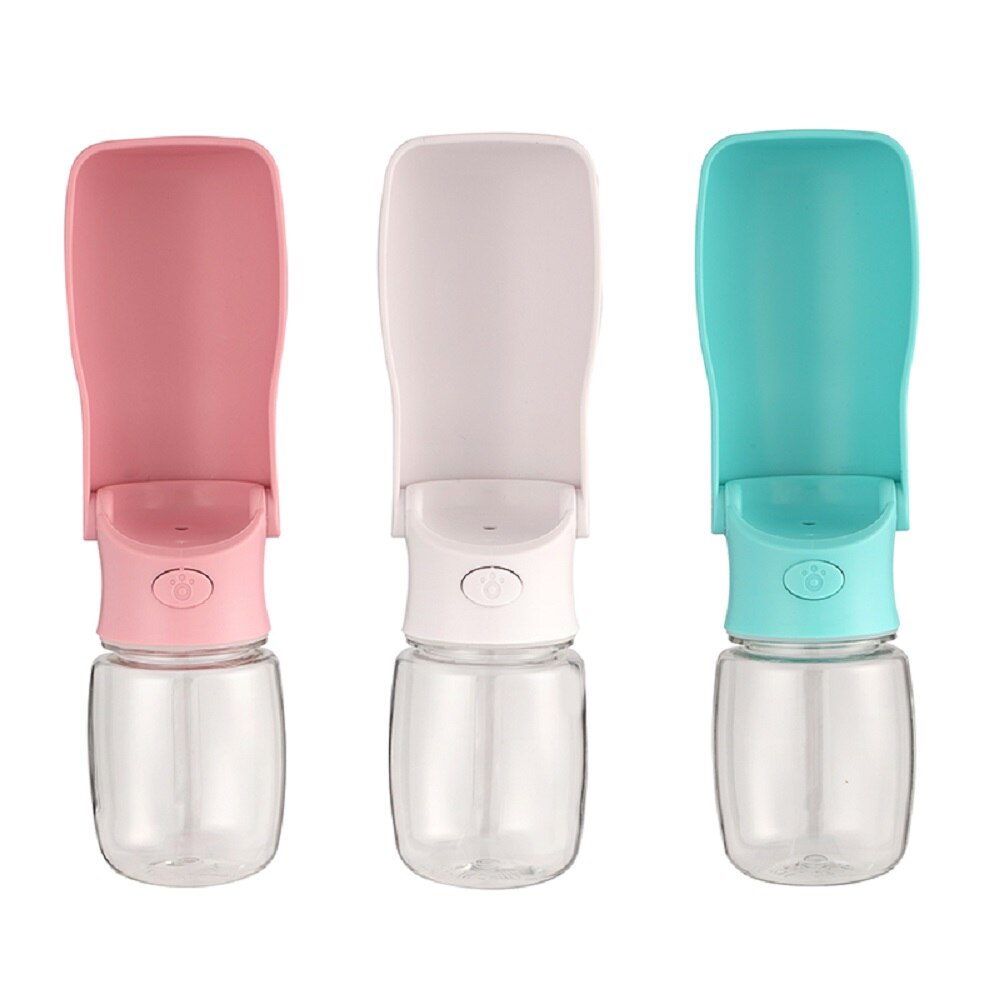 350ml Water Bottle Pet Dog Outdoor Travel Drinking Feeder Portable Foldable Eco-Friendly Antibacterial Cat Puppy Water Dispenser