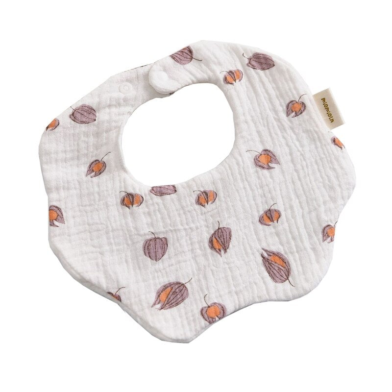 Petal Baby Bib 360 Degree Rotation 6 Layers Gauze Muslin Saliva Towel for Infant Toddler Kids Boys Girls Chewable Drool Burp