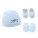 1 Set Baby Newborn Cotton Hat Gloves Foot Cover Set Newborn Accessory Supplies for Baby Girls Boys Birth Keeping Warm Clothes