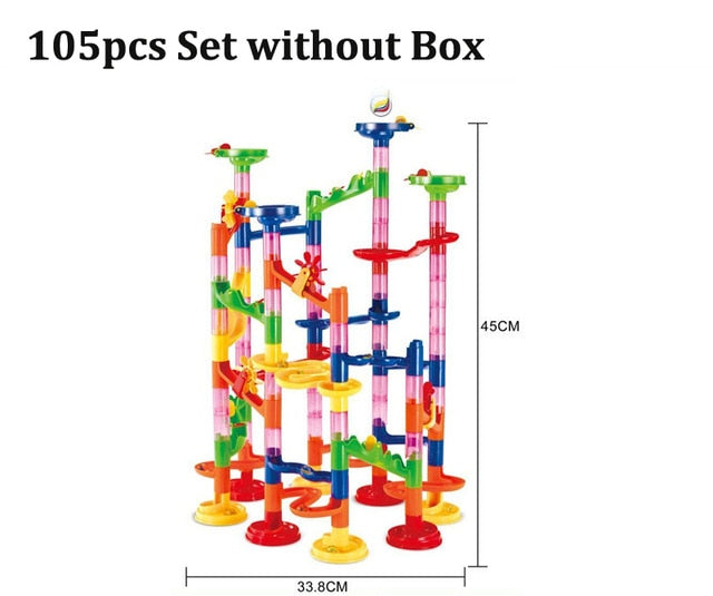 142 Pcs Marble Run Building Blocks Marbles Slide Toys For Children DIY Creativity Constructor Educational Toys Children Gift