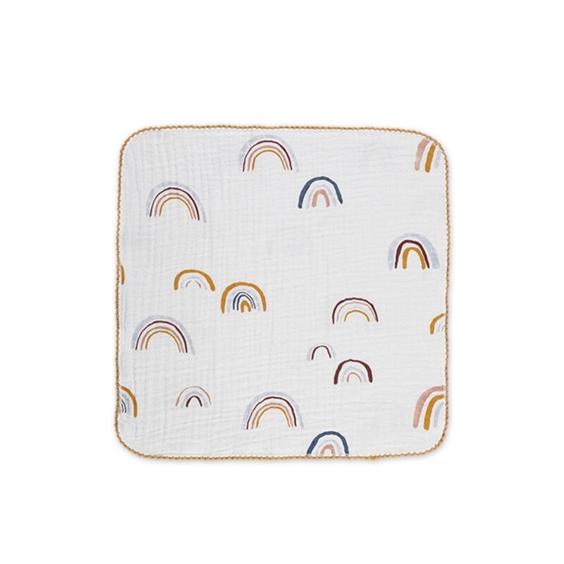 Baby Bib Towel Boys Girls 0-12M Breathable Soft Face Towel Drooling Bib with Hanging Hook Infant Feeding Burp Cloth