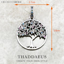 Amulet Magical Lucky Symbol Tree Flower Karma Whell Sun Bird Butterfly Pendants Jewelry 925 Sterling Silver Gift For Women Men