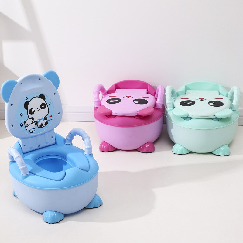 Panda Baby Potty Boys and Girls Potty Training Seat Children's Pot  Urinal Infant Cute Toilet Seat WC -Free Cleaning Brush