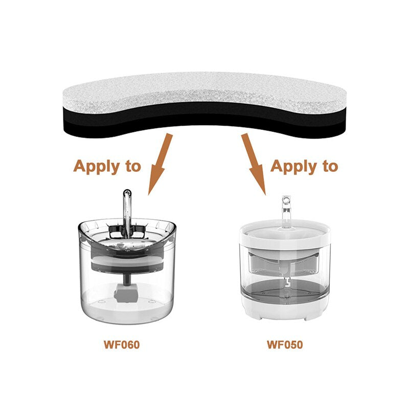 4/8/12PCS Cat Water Fountain Replacement Filters for WF050/WF060 Activated Carbon Filter for Pet Automatic Drinking Feeder Bowl