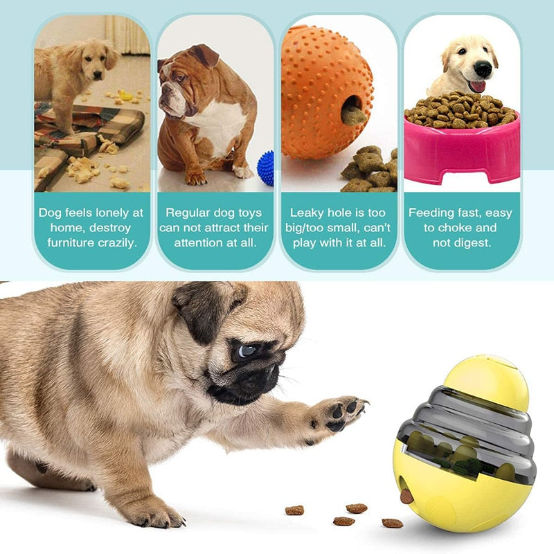 Interactive Dog Cat Food Treat Ball Toy Pet Shaking Leakage Slow Food Feeder Container Puppy Bowl Pet Tumbler IQ Training Toys