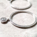 Round Drop Earrings,Europe Style Glam Fine Jewerly For Women Gift In 925 Sterling Silver