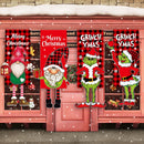 Christmas Door Hanging Banner Porch Santa Claus Faceless Doll Merry Christmas Flag Decorations For Home Navidad Ornament Pendant