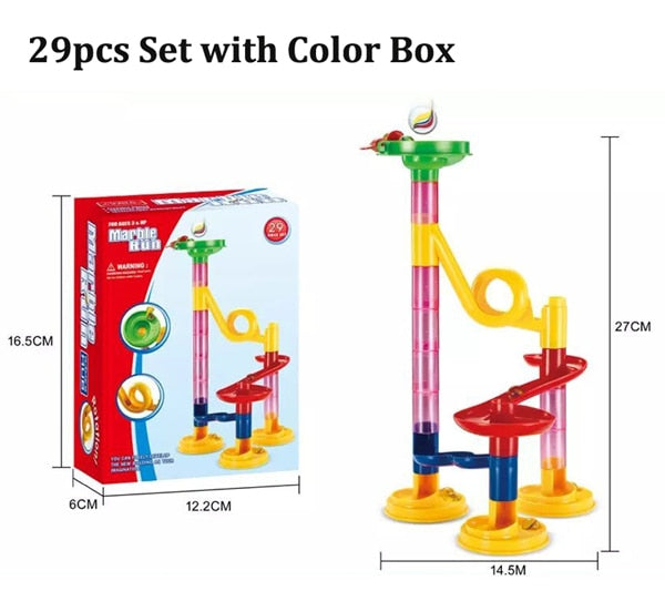 142 Pcs Marble Run Building Blocks Marbles Slide Toys For Children DIY Creativity Constructor Educational Toys Children Gift