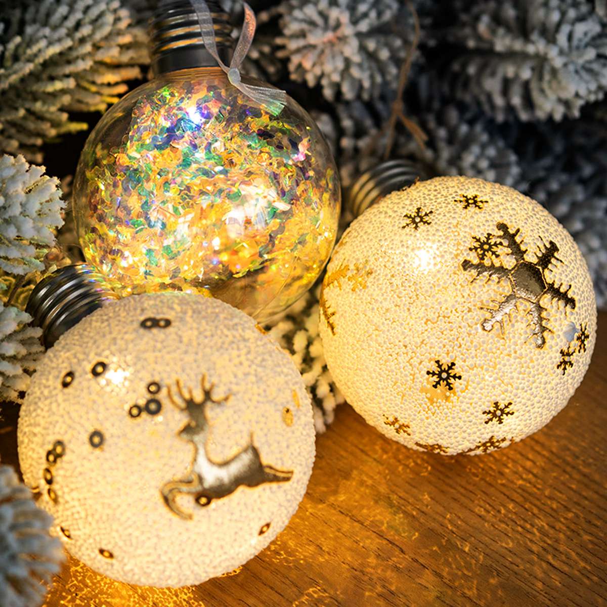 Christmas Ball Light Merry Christmas Decorations For Home 2022 Navidad Noel Xmas Gifts Christmas Tree Ornament New Year 2023