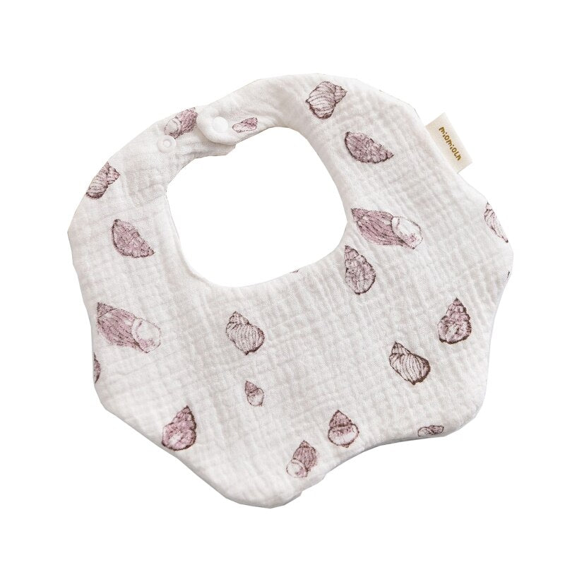 Petal Baby Bib 360 Degree Rotation 6 Layers Gauze Muslin Saliva Towel for Infant Toddler Kids Boys Girls Chewable Drool Burp