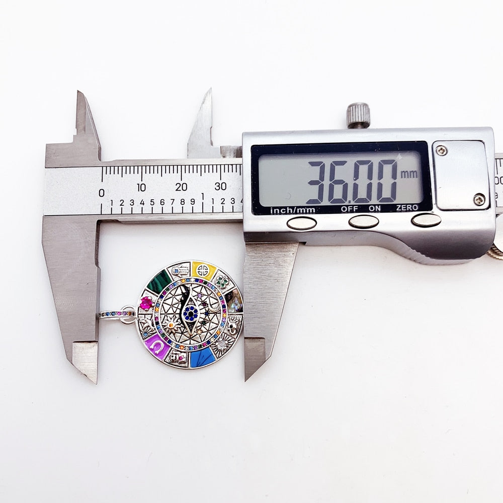 Amulet Magical Lucky Symbol Tree Flower Karma Whell Sun Bird Butterfly Pendants Jewelry 925 Sterling Silver Gift For Women Men