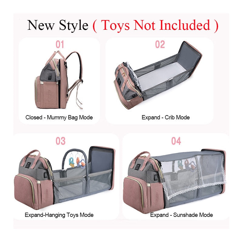 Baby Diaper Bag Nappy Stroller Bags For Baby Maternity Bag Backpacks Crib Newborn Mommy Bag Changing Table Baby Bags For Mom - anconmall