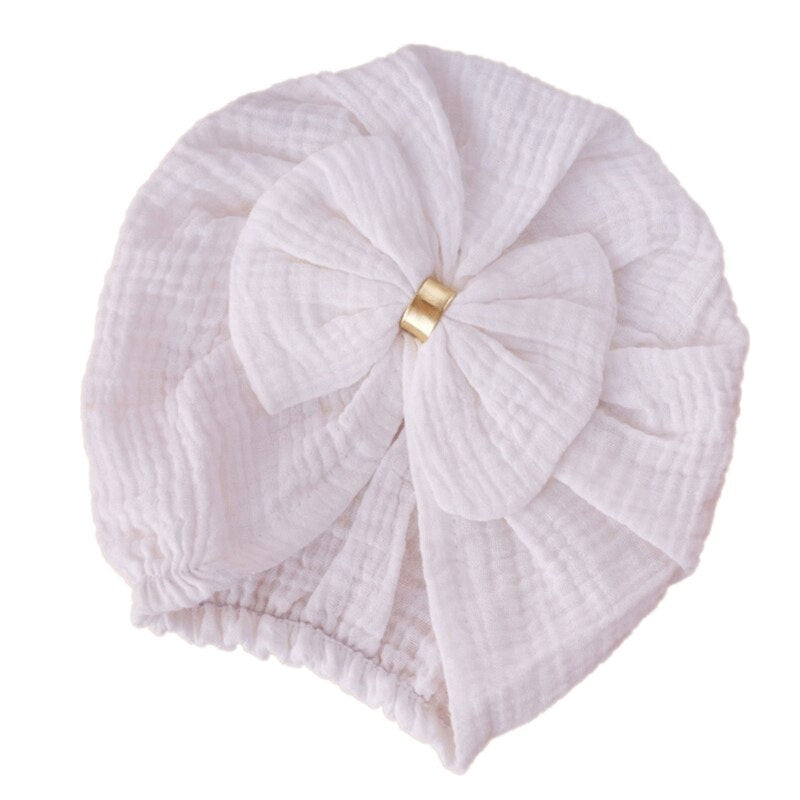 1Pc Newborn Baby Bowknot Hat Indian Bonnet Beanies Warm Hats Hair Accessory for Baby Girls Infants Toddlers Little Kid Props