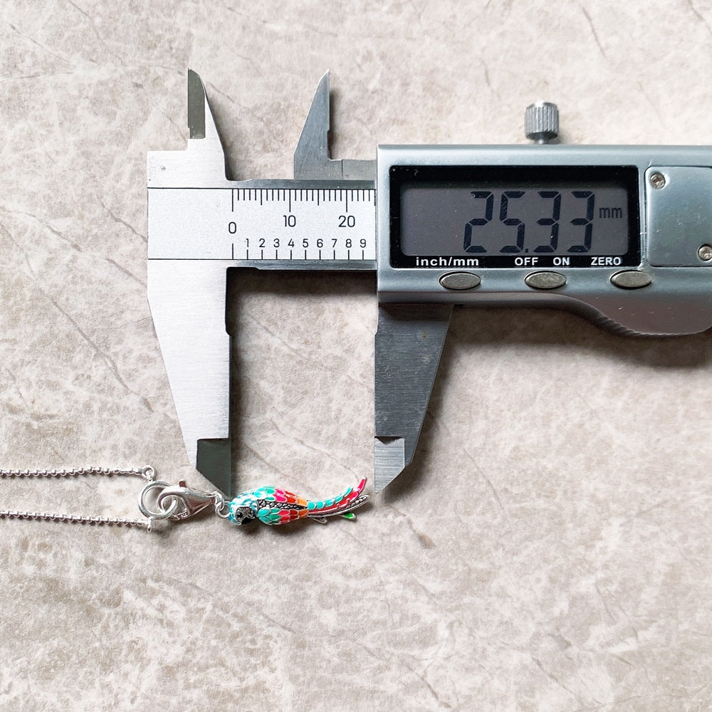 Charm Necklace Parrot Paradise Bird Summer Brand New Fashion Jewelry Europe 925 Sterling Silver Bohemia Gift For Women