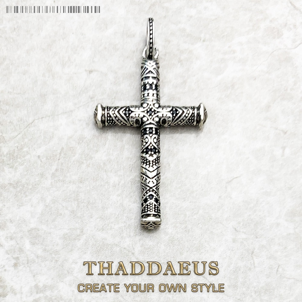 Pendant Maori Iconic Ornamentation Cross Fine Jewelry Europe 925 Sterling Silver Ethno Gift For Women Men