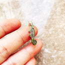 Pirate Green Lizard Chameleon Charm,Brand New Fine Jewelry Europe Real 925 Sterling Silver Accessories Gift For Women Men