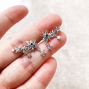Ear Climber Royalty Stars Lucky Gift For Women Summer New Bohemia Fine Jewelry Earrings In 925 Sterling Silver